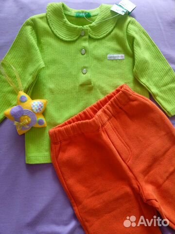Костюмчик для малышей от 2 мес, до года, яркий