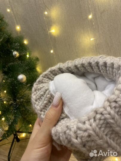 Комплект шапка и снуд женский