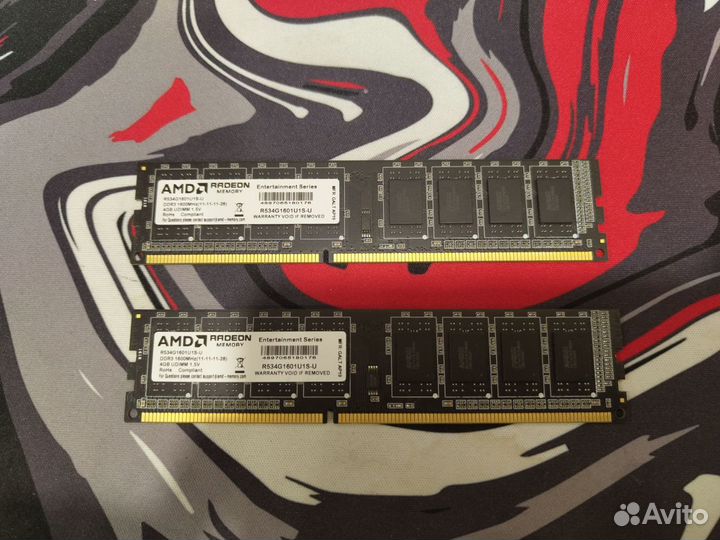 Оперативная память AMD Radeon ddr3 2x4gb 1600mhz