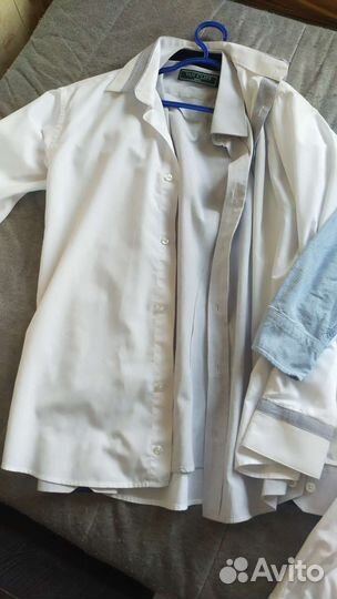 Рубашки школьные для мальчика б/у, много, 10-13 л