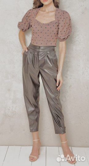 Брюки из экокожи