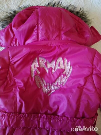 Куртка armani для девочки на 2 года