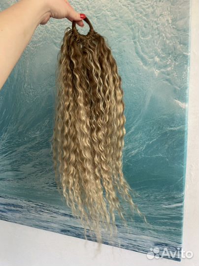 Хвост на резинке, накладной хвост, коса