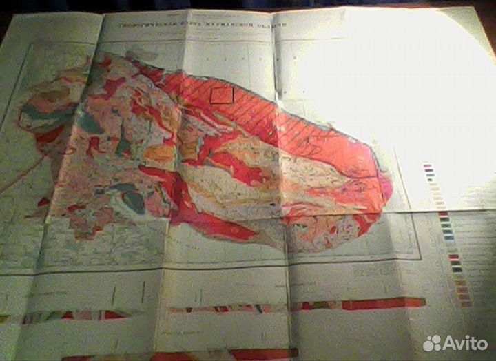 Геологическая карта Мурманской области 1956 г