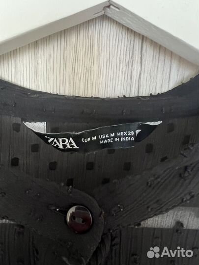 Черное шифоновое платье Zara M