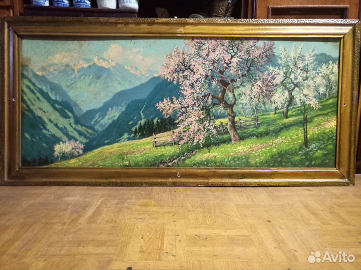 Старинная картина Природа Германия