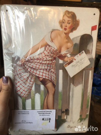 Таблички металлические pin up girls