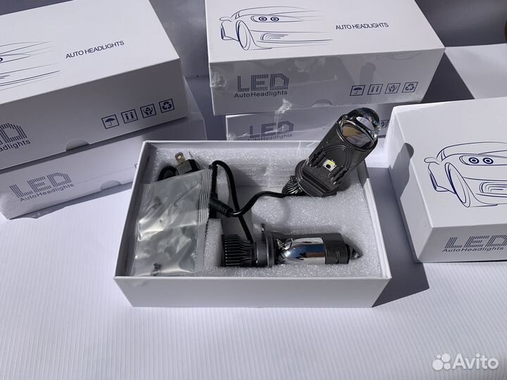 Led лампа h4 с линзой