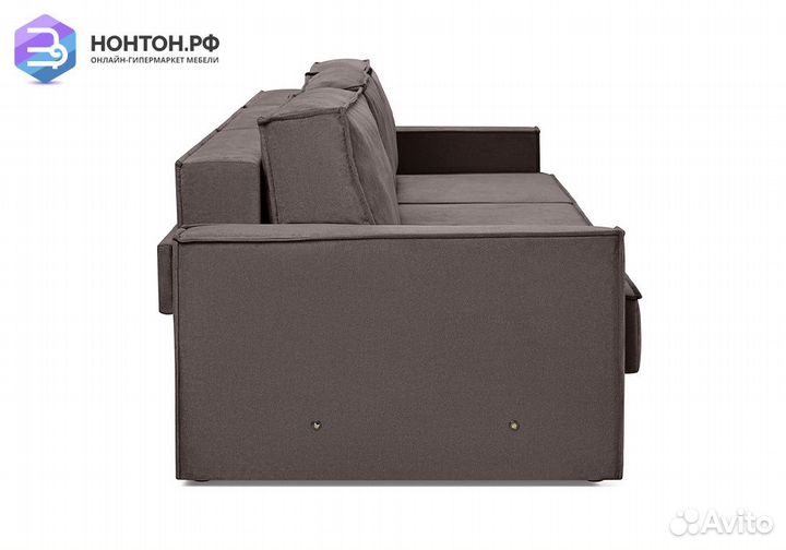 Диван еврокнижка трехместный Тревис коричневый