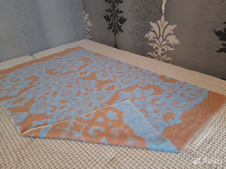 Ретро шерстяное детское одеяло СССР 145 см. на 90