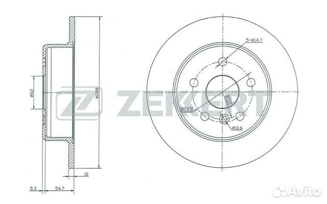 Диск тормозной задний