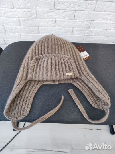 Шапка ушанка женская кашемировая