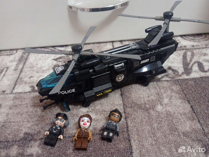 Конструктор Лего аналог Вертолет и Пушка
