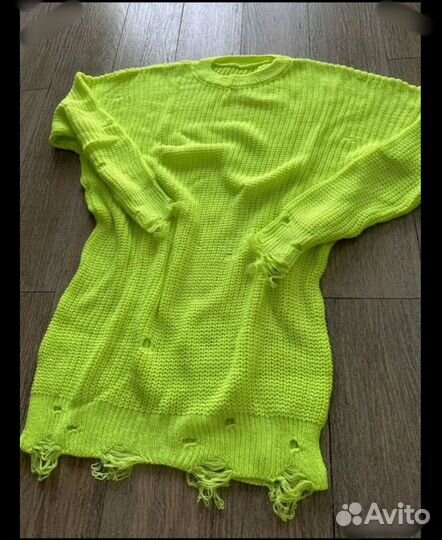 Свитер туника с дырками