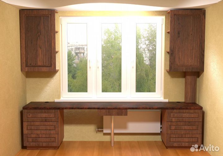 Рабочее место для школьника, парта, стол