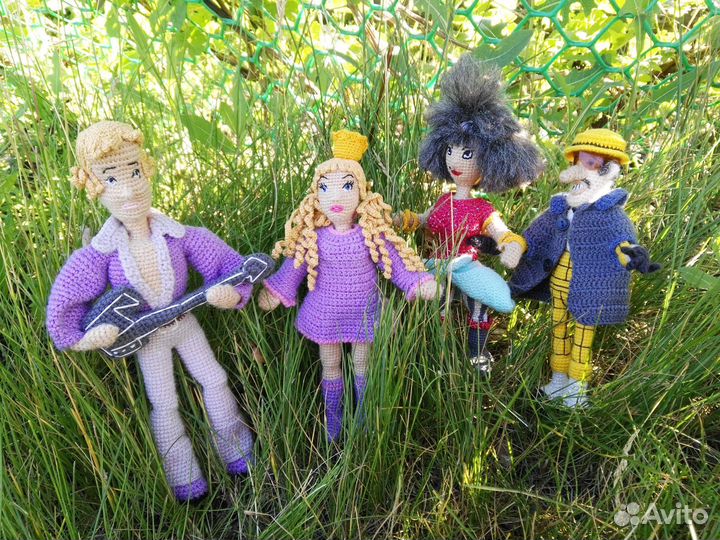Кукла вязаная крючком Бременские музыканты
