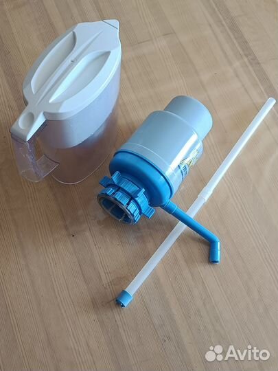 Помпа для бутылей 19л, цвет серый