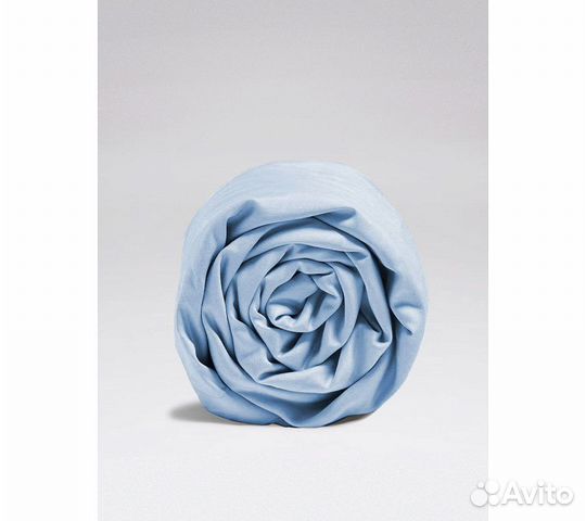 Простынь GoodNight Сатин 200х200х20 Голубой на рез