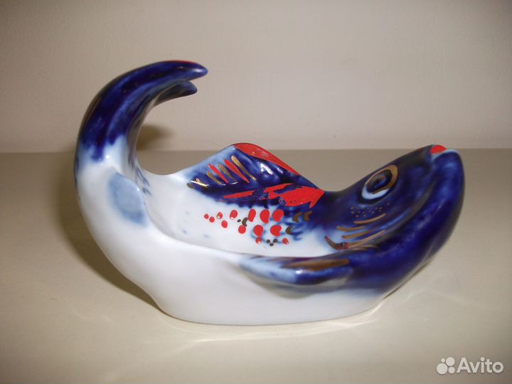 Статуэтка Икорница Рыба лфз Фарфор