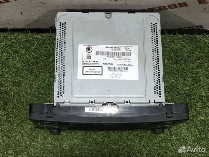 Магнитола bolero с кодом Skoda Octavia A5 FL yeti