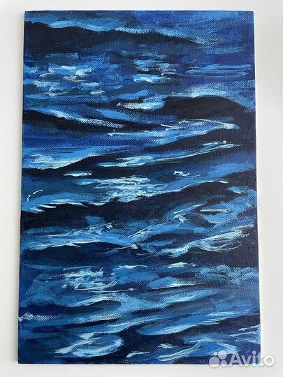 Картина гуашью на холсте