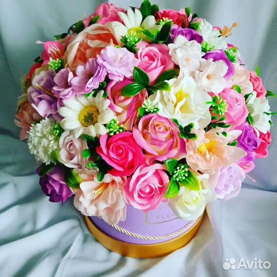 Букет из мыльных цветов