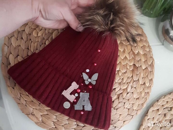 Зимняя шапка для девочки 3 года