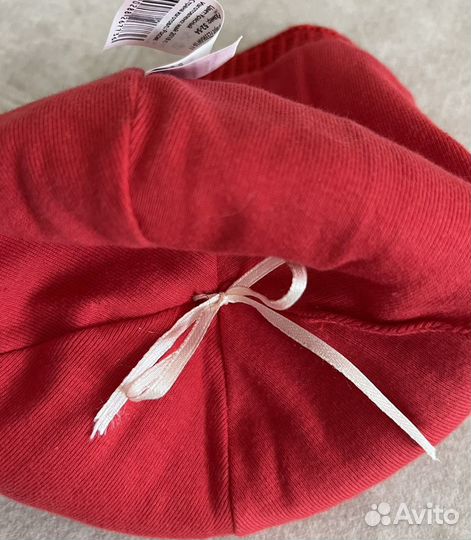 Шапка красная для девочки 52-54