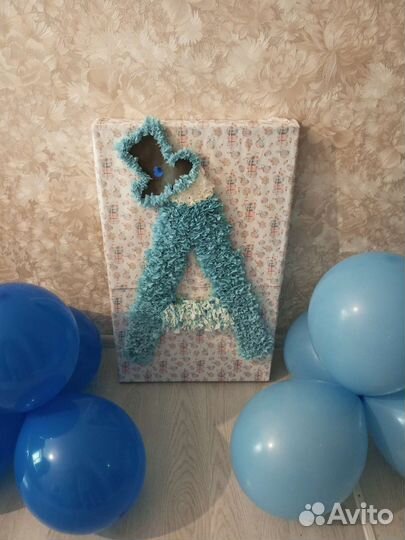 Цифра 1 на годик мальчику и буква а