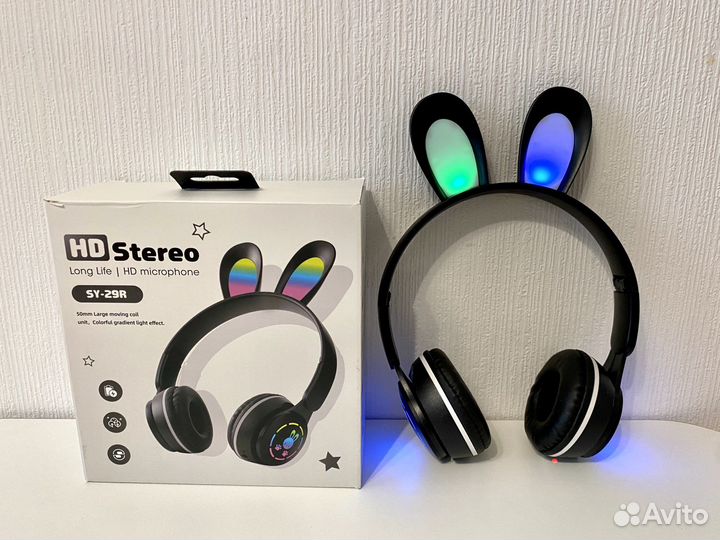 Детские наушники беспроводные светящиеся