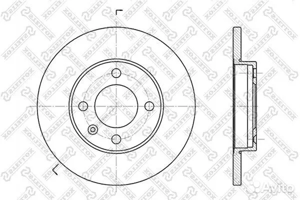 Диск тормозной передний Audi 80, VW Golf Passat 1