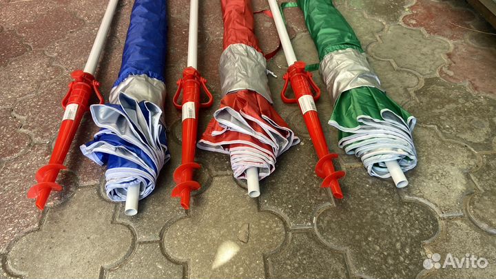 Зонт большой пляжный с винтом для пляжа