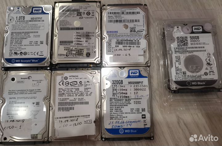 HDD 3.2/2.5, SSD, SSD PCI-e Intel