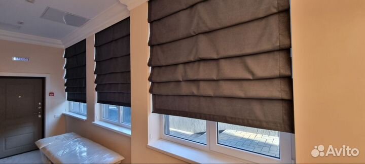 Римские шторы на электроприводе на заказ
