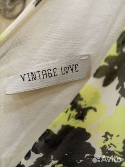 Платье vintage love Италия шифон миди m