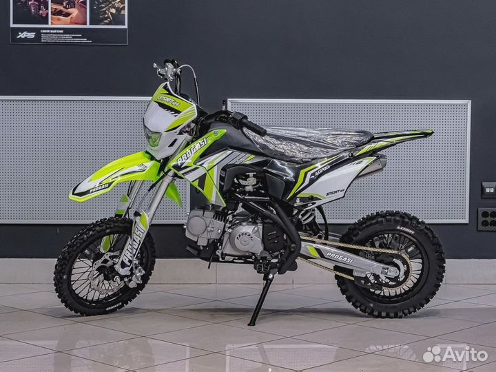 Кроссовый мотоцикл Progasi Smart mini 125 зеленый