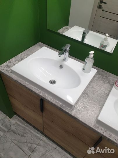 Шкаф для ванной с раковинами комод