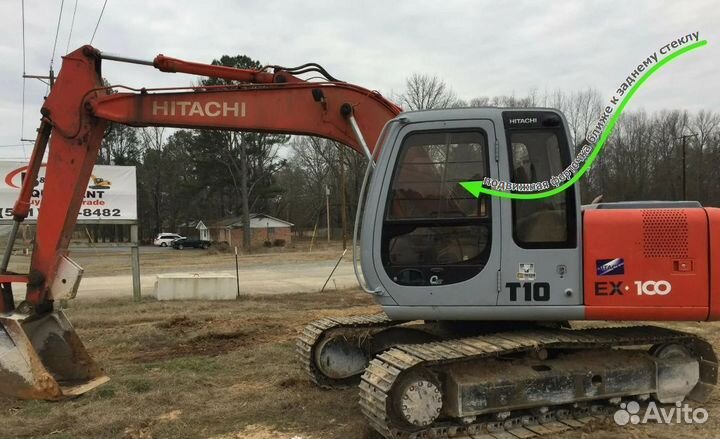 Cтекло дверное верхнее Hitachi EX100-5