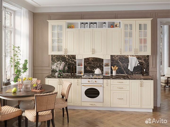 Кухня Лондон корпус швуп 1000 бел фасад швуп 1000