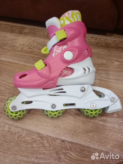 Роликовые коньки детские rush action розовый