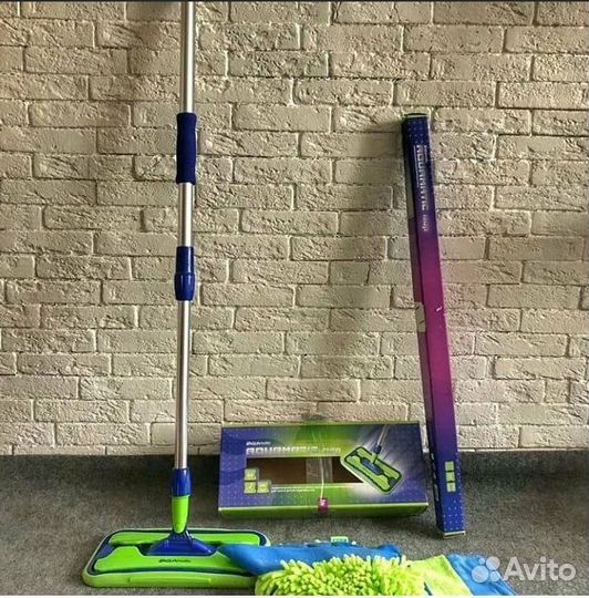Универсальная швабра с двумя насадками aquamatic