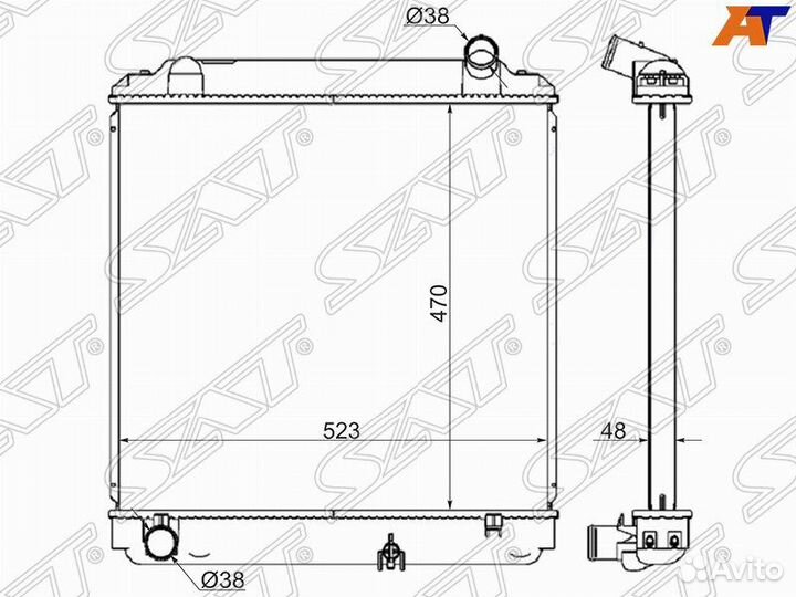 Радиатор toyota dyna / toyoace / hino ranger '95-'