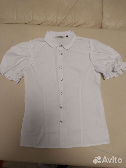 Рубашка белая для девочки 152