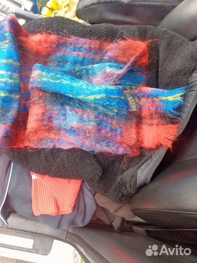 Шарф мохеровый новый, весёлая расцветка