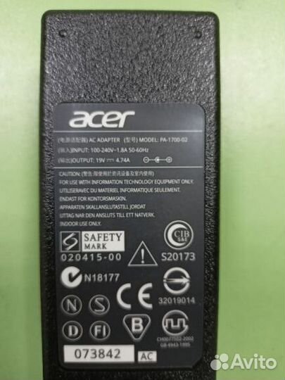 Зарядка для ноутбука Acer 19V 4.74A 90W 5.5x1.7мм