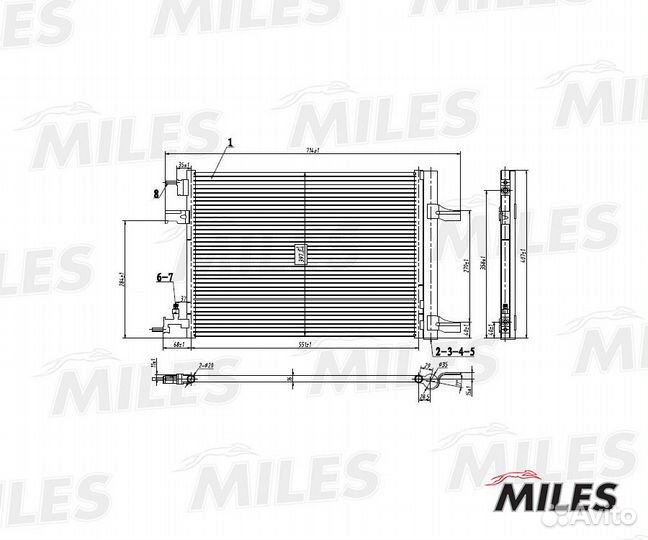 Конденсер chevrolet cruze 10/opel astra J 09