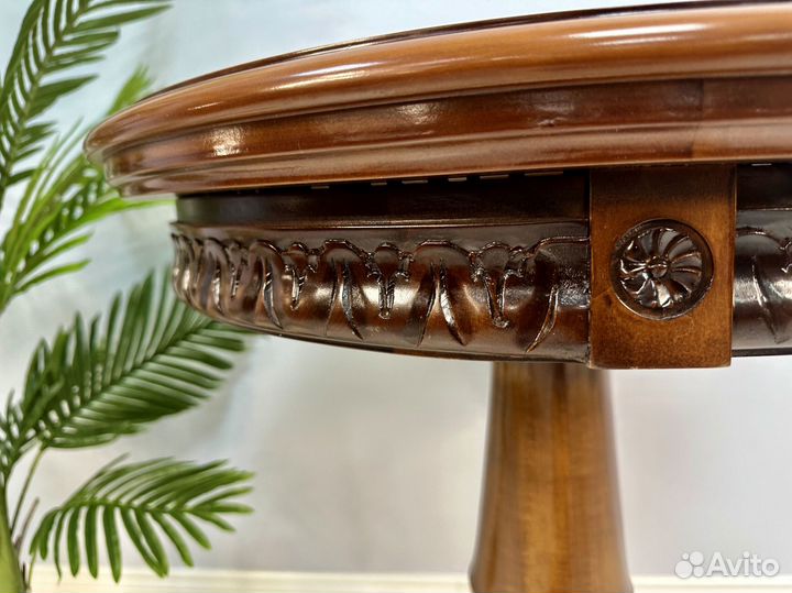 Столик кофейный круглый из массива