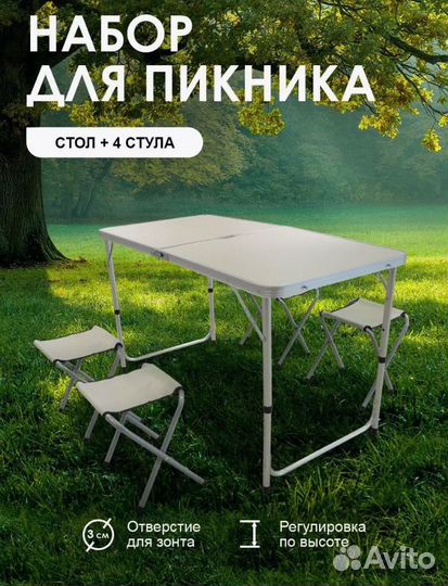 Набор для пикника в чемодане