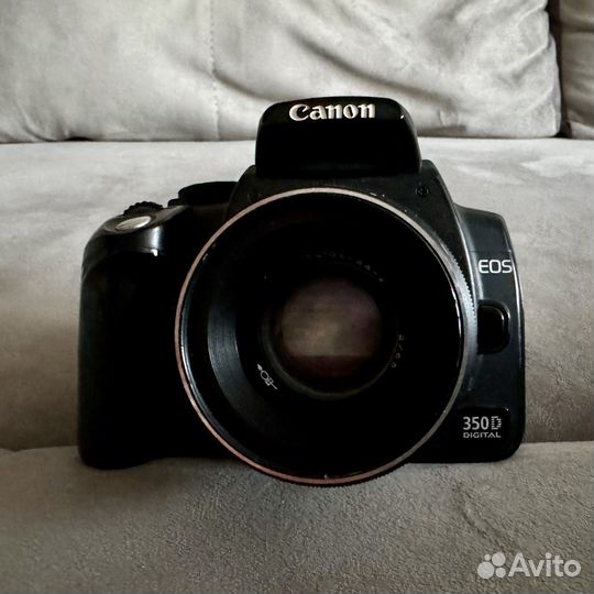 Canon 350D+объектив Helios-44М-4+адаптер М42+CF2Гб