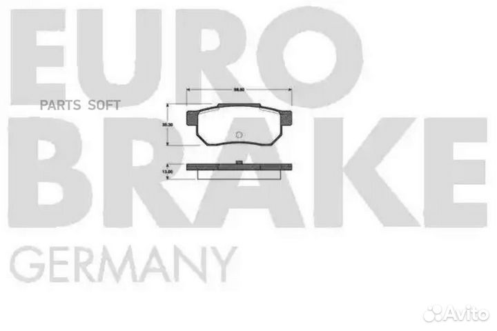 Eurobrake 5502222608 Колодки тормозные задн